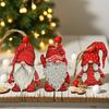9Pcs Wooden Christmas Tree Hanging Decorations Handmade Elf Gnome Doll Ornaments Xmas Tree Home Holiday Decor