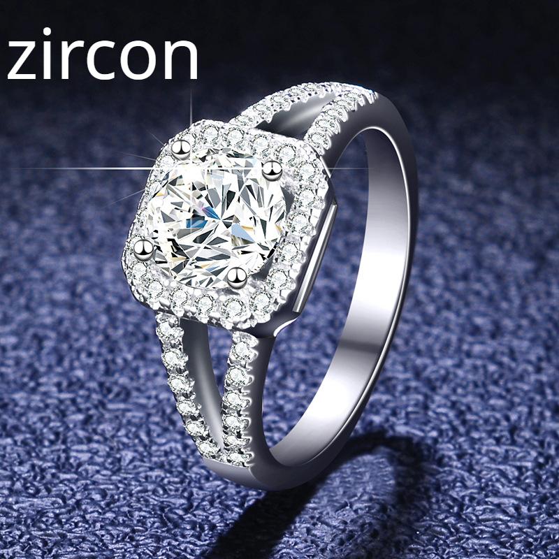 Кольцо из стерлингового серебра 925 пробы с муассанитом, кольцо, предложение, свадебное женское кольцо с бриллиантом 1 карат, изысканное ювелирное изделие, подарок для подруги, подарок