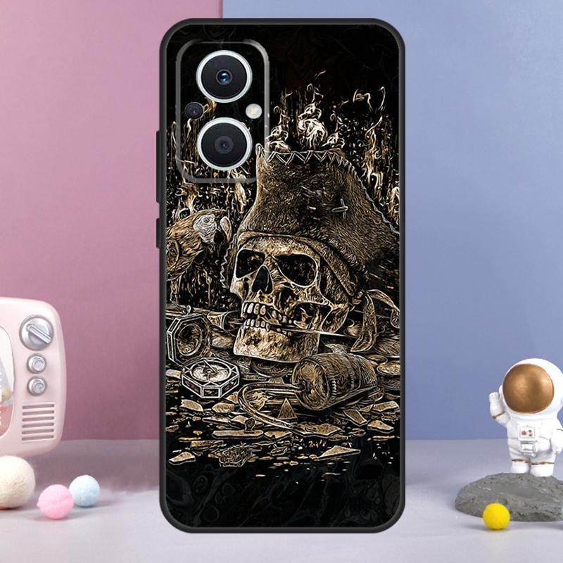 Готический череп Чехол для OPPO Reno 12 F 11F 13F 14F 10 11 13 14 Pro 7 8 Lite OPPO Find X9 X6 X5 X8 Pro Чехол