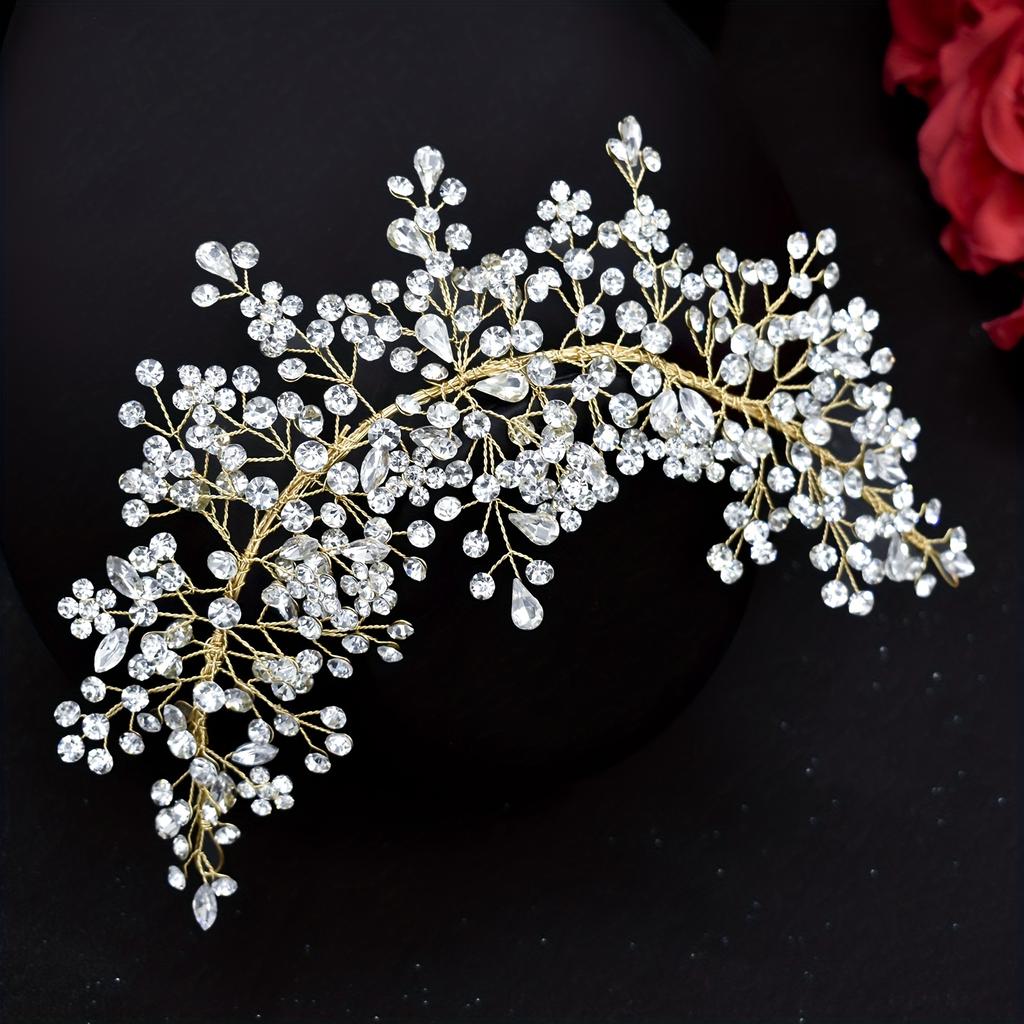 Rhinestone Head Piece Exquisite Head Jewelry Bridal Wedding Dress Up Hair Accessories