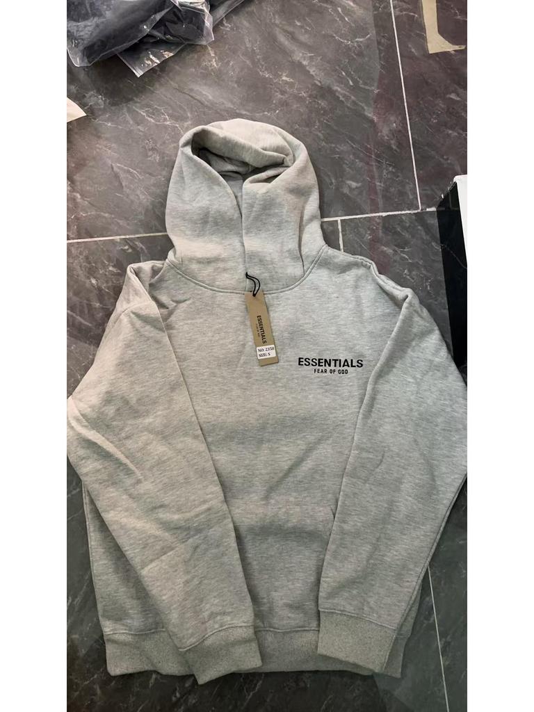 Худи Fog Essentials с flocked-буквами - Унисекс, свободный крой, с подкладкой из плюша