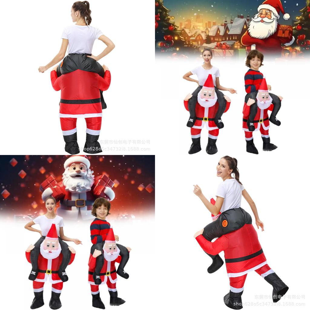 Christmas Inflatable Costume With Santa Claus For Festive Parades And Family Gatherings