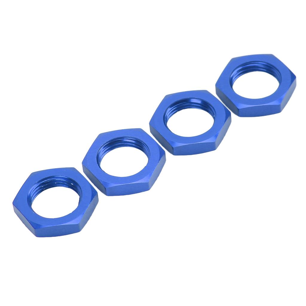 4PCS 17mm Aluminum Alloy Wheel Hex Hub Nut for 18 RC Model Car Upgraded AccessoryBlue