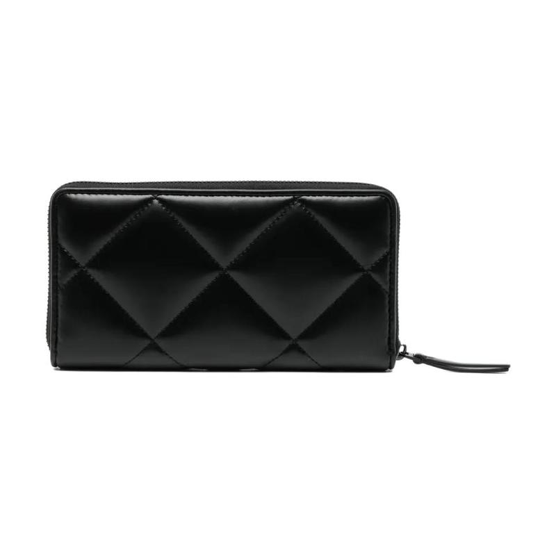 TORY BURCH Kira Classic Diamond Embossed Leather Wallet Women's Black 174547-001