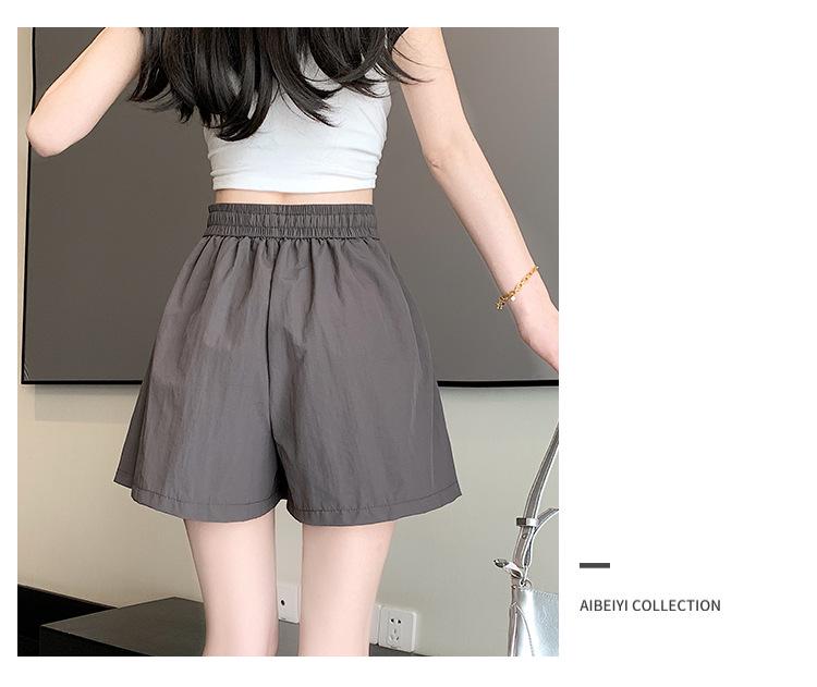2025 Sweet Korean High-Waisted Quick-Dry Ruffle Pants with Pockets