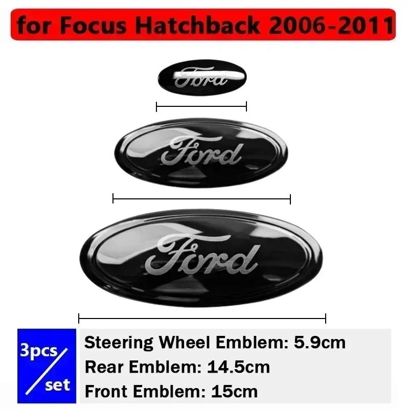 Новая автомобильная наклейка 2026 года Ford 2025 Горячая 3 шт. Передний капот Задний значок Логотип Наклейка для Ford Mondeo Edge Kuga Focus Хэтчбек Седан