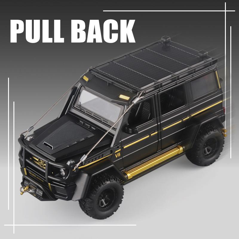Масштаб 1/24, мини-автоматическое моделирование BENZ Adenture G550 SUV 4x4, литой игрушечный транспорт со звуком и светом, подарок для мальчиков