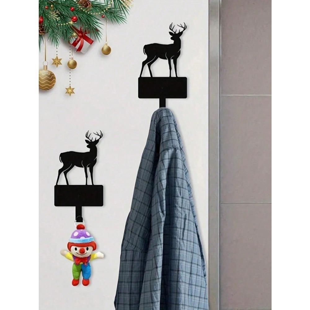 1 pc Metal Deer Hook for Cups, Keys, Bags, Wall Mounted, Modern Home Decor, Entryway, Bedroom, Bathroom