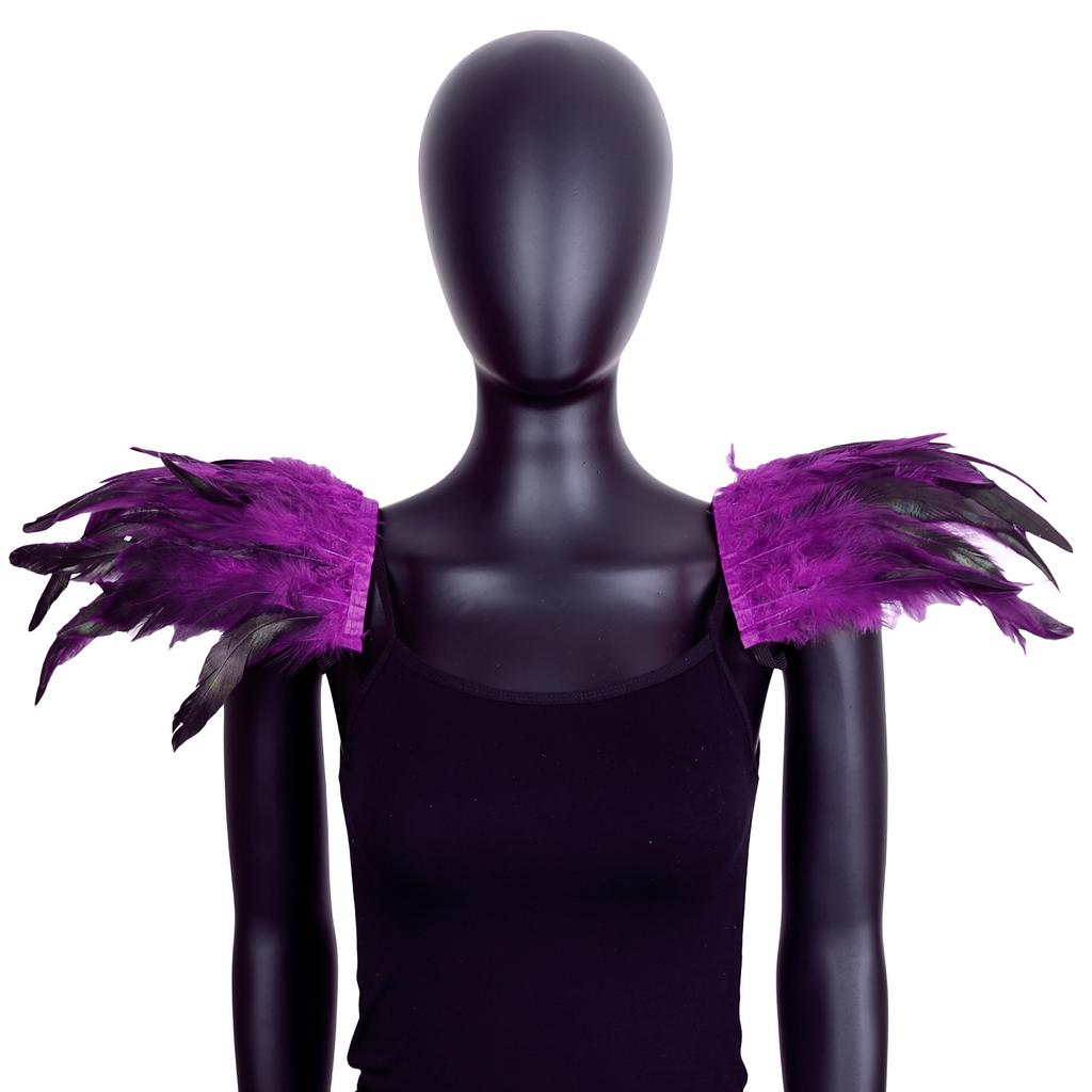 Плечевые накладки из перьев, Праздничные вечеринки, Бальные шали для выступлений, Готический стиль, Ролевые игры, Бальные аксессуары, Костюмы на Хэллоуин