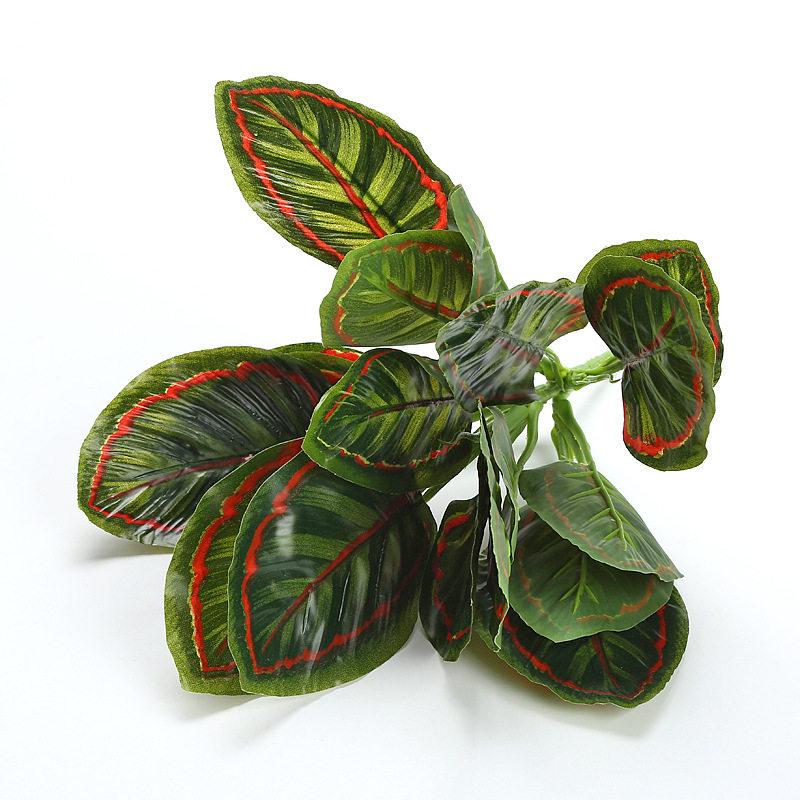 Artificial Pothos & Monstera Leaves Wall Decor for Living Room - Small Potted Greenery Arrangement