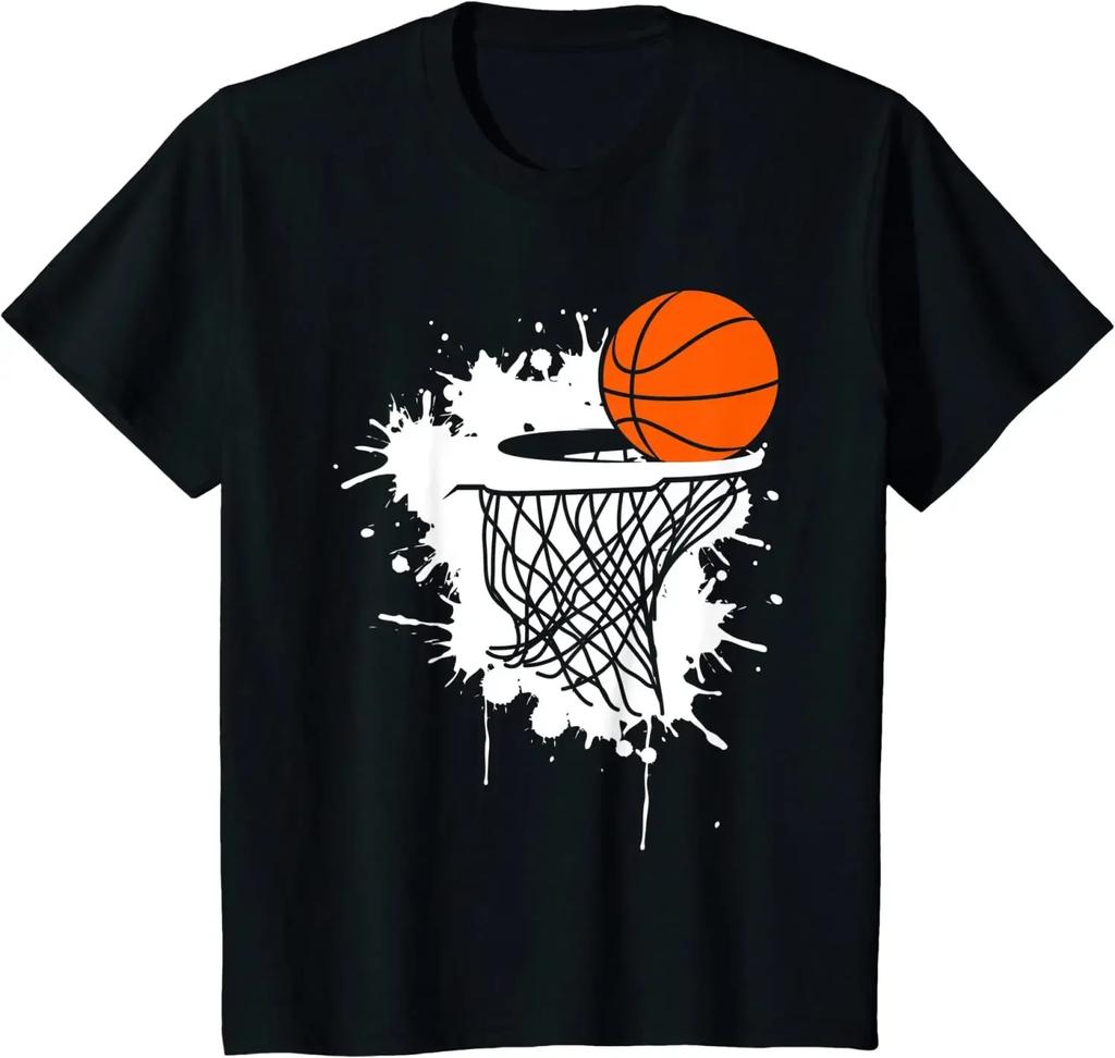 Basketball Tshirts for Men Slam Dunk Teens Kids Youth Player T-Shirt Four Seasons Daily Cotton Oversized T Shirt Mens T Shirts