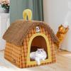 Cat Bed Cave Cute with Removable Cushion Pillow for Kitten Small Dogs Pet Nest Tent