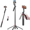 Штатив для селфи-палки 1,8 м для iPhone 11, 12, 13, 14, 15 Pro Max, телефона с пультом дистанционного управления и панорамным держателем с шаровой головкой