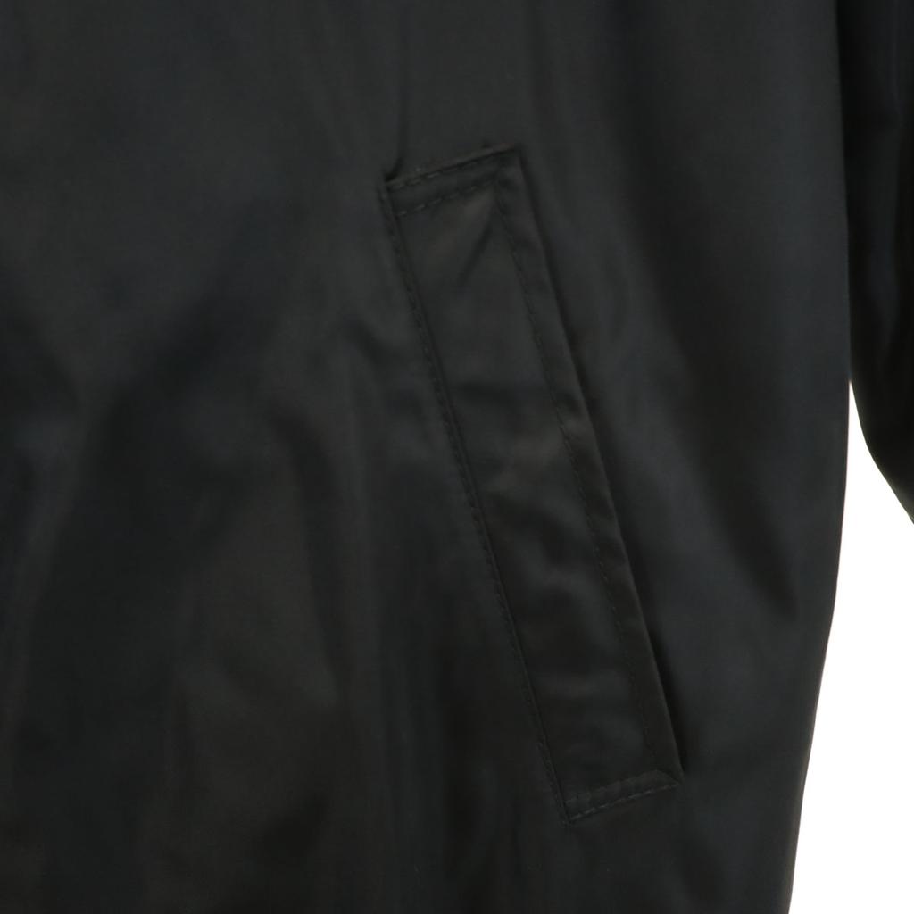 Prada Made In Italy Stainless Collar Coat L Black With Liner Women Used