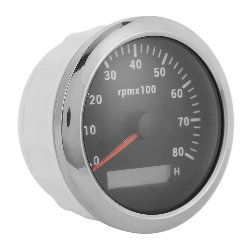 85mm 0‑8000RPM Tachometer 7 Colors Backlight IP67 Waterproof Pointer Type for Boat Marine RV 9‑32V