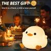 Silicone Duck LED Night Light Children's Birthday Gift Soft Light Eye Care USB Charging Timing Automatic Clap Sleeping Lamp