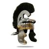 Roman Centurion Helmet Armor with Black Plume Antique Replica