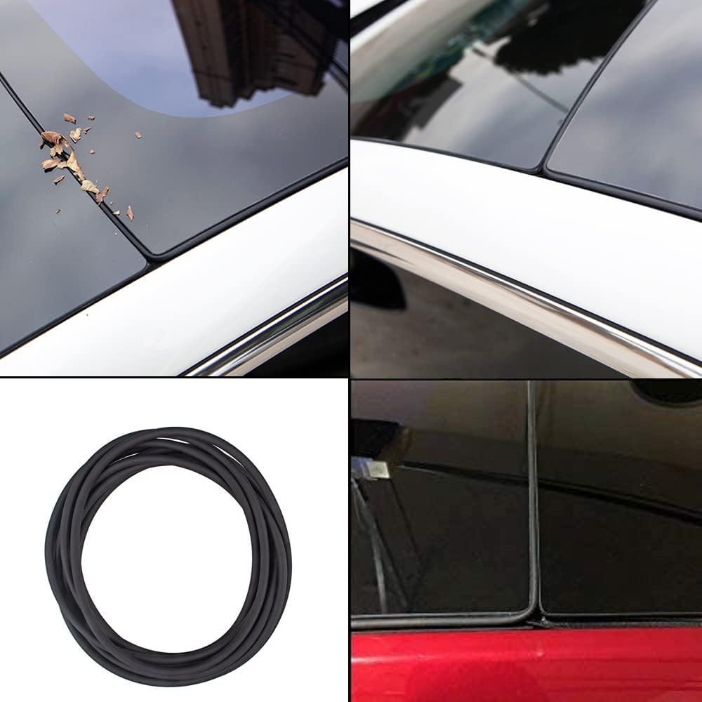 BEVO Door Rubber Seal Soundproof Weather Strip Trim Wind Noise Reduction Kit Accessories for Tesla Model Y S X Model 3 Highland