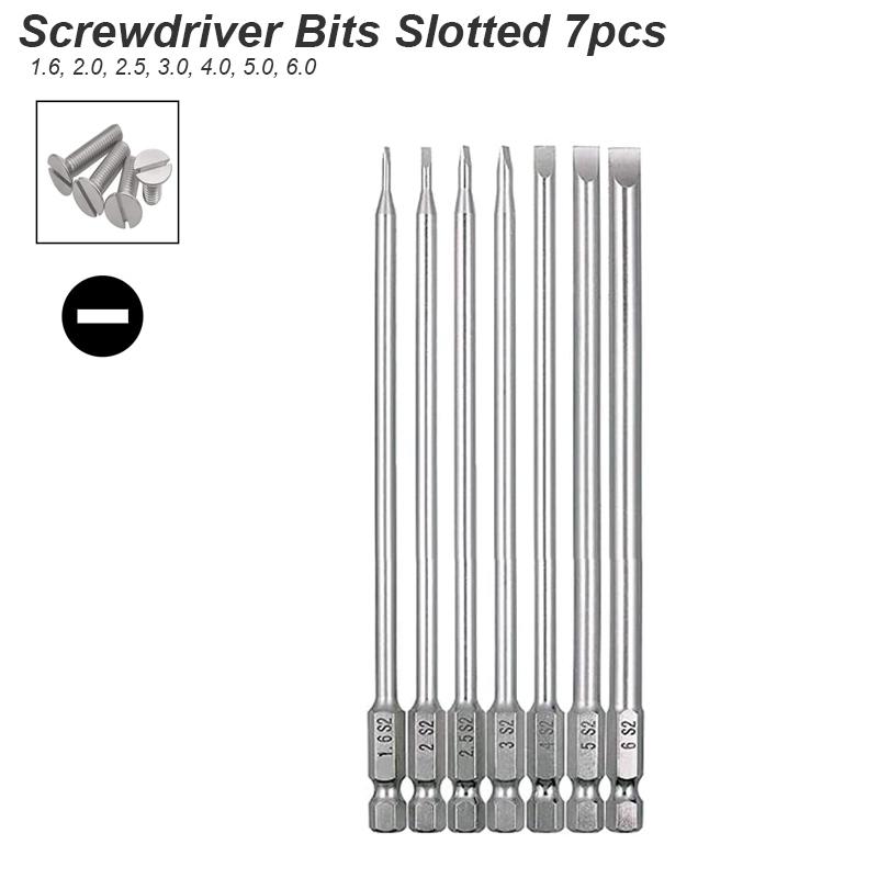 Отвертка бита Torx шлицевая Phillips квадратный наконечник гнездо магнитная головка 1/4 хвостовик для инструмента дрели прецизионная отвертка бита