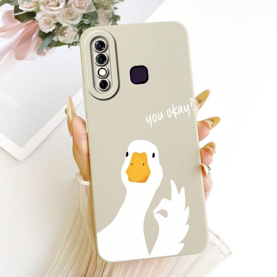 For Infinix Hot 8 / Hot 8 Lite X650 X650C X650B X650D Cute Cat Flower Cartoon Phone Case Shockproof Soft Silicone Covers Bumpers