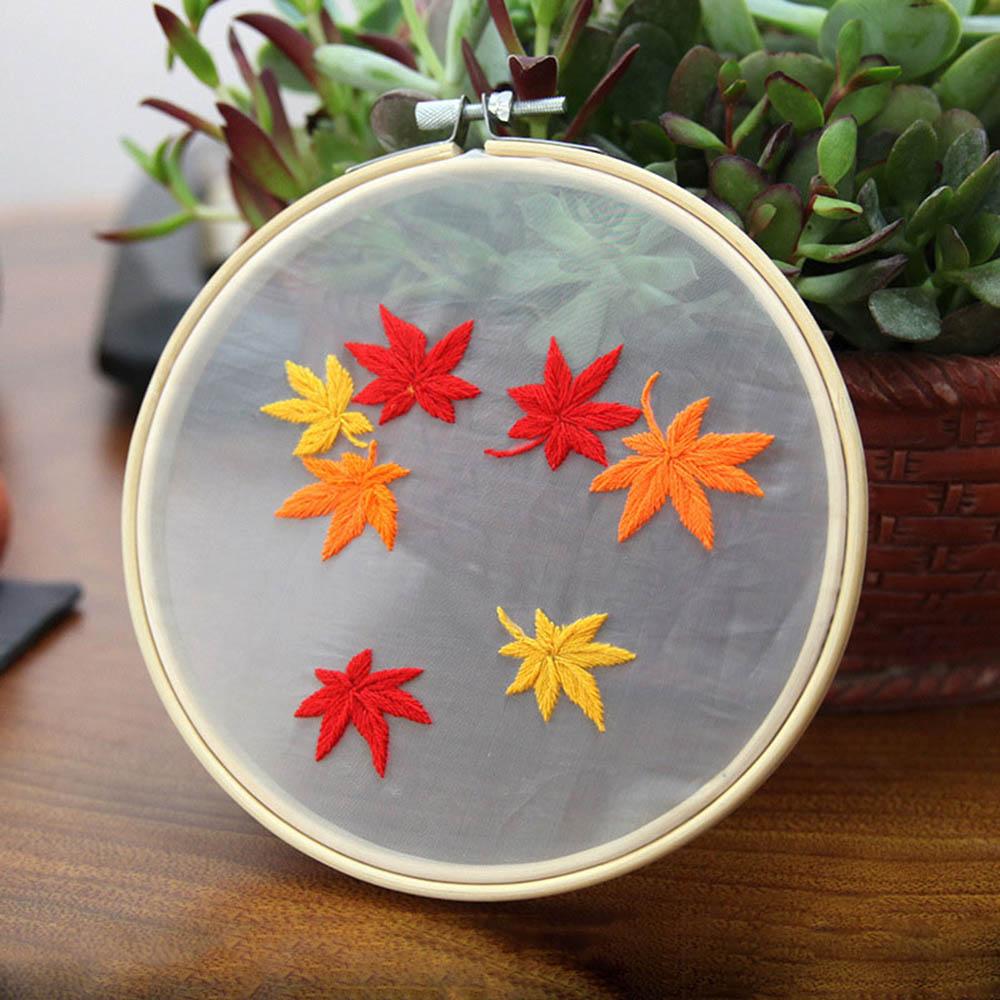 Нить Орнамент Швейные аксессуары Набор для вышивки крестом Пяльцы для вышивания Игла Дырокол Цветочная вышивка