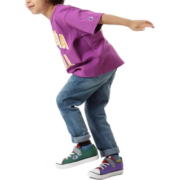 Champion Kids T-Shirts Crew Neck Moderate (Unisex) T-Shirts CK X326