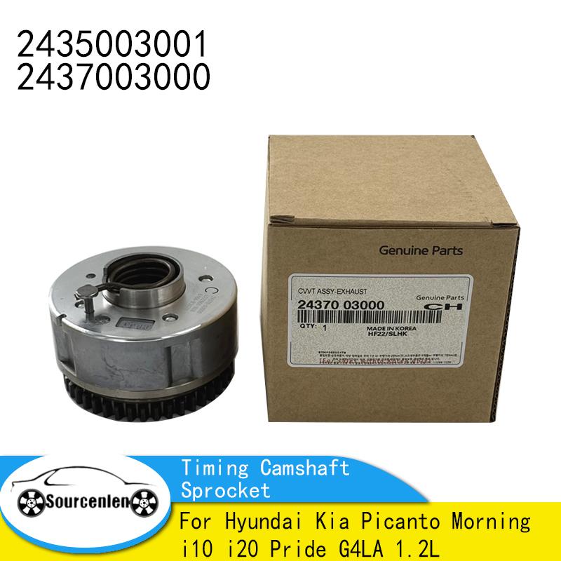 2Pcs Timing Camshaft Sprocket For Hyundai Kia Picanto Morning i10 i20 Pride G4LA 1.2L 24350-03001 2435003001 24370-03000