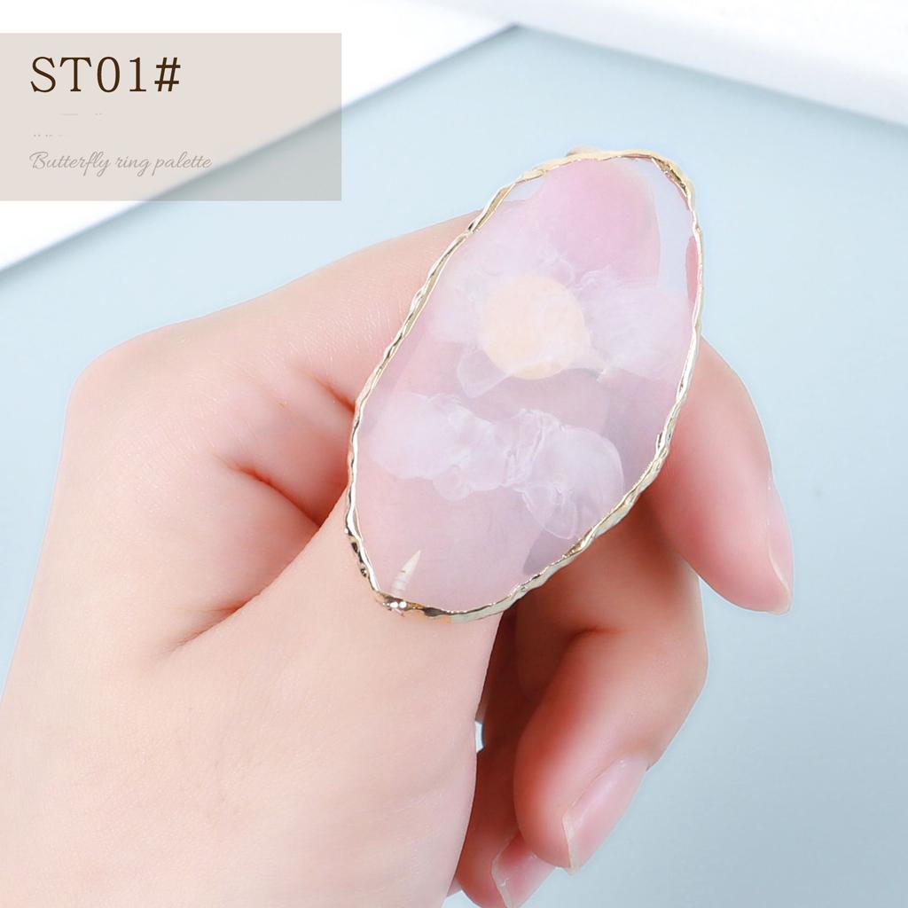 Showing Shelf Finger Ring Nail Art Plate Tips Nail Art Palette Pigment Holder Nail Display Stand