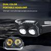 2 COB Yellow Light Dual Light Source Led Headlamp Outdoor Camping Lantern Portable Headlight Head Lamp Usb Head Flashlight Torch