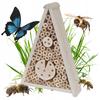 Insect Hotel for Bees Triangular House for Butterflies and Insects 24x9x34