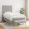3137189 vidaXL Divan Bed with Mattress Light Grey 80x200 Cm Fabric