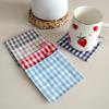 1/5Pcs Fabric Coaster Tea Towels Double Cloth Placemat Pure Cotton Insulation Pad Mug Pad Kitchen Table Decor