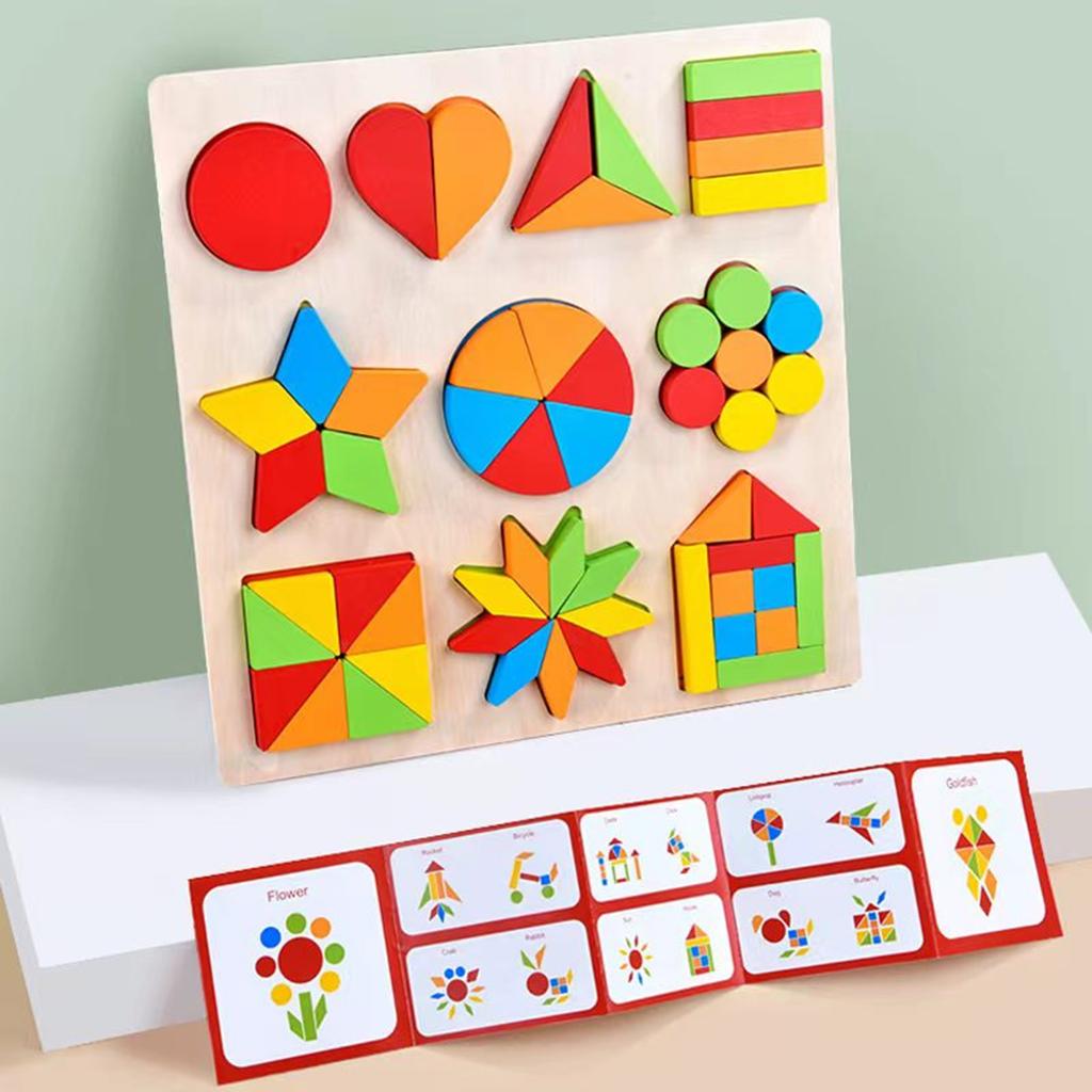 Wooden Shape Puzzle For Toddlers 3 To 5, Sorting & Stacking Toys For Baby Boys Girls, Shape Sorter And Color Sensory Educational Toys