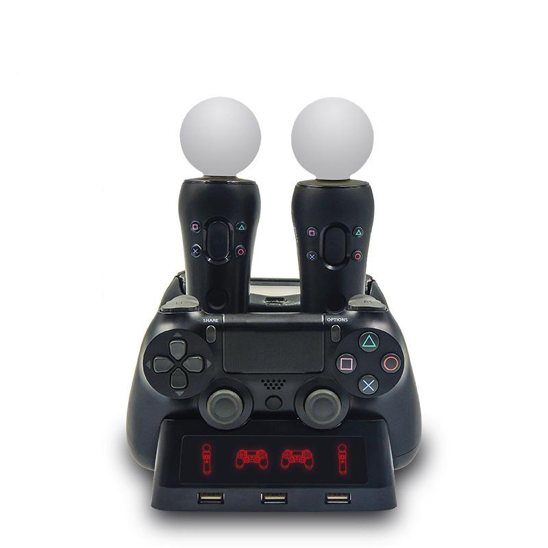 Vogek PS4 Controller Charging Dock For Playstation 4 PS4 PSVR VR Move PSVR VR Move Charger Station For PS MOVE Controllers