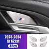 BBJA8 Car Inner Door Handle Bowl Metal Protective Sticker Anti-Scratch Trim Cover Accessories For BMW 3 5 series X1 X2 iX1 X5 X6 X7 M2