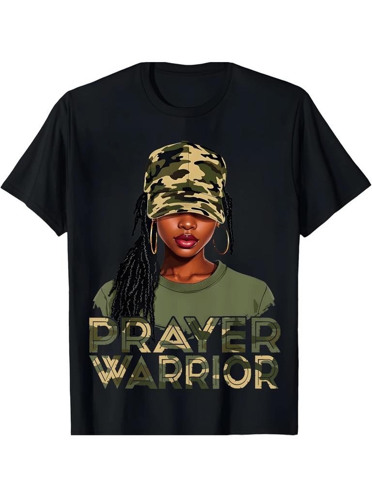 Unisex Graphic T-Shirt - "Prayer Warrior" Camo
