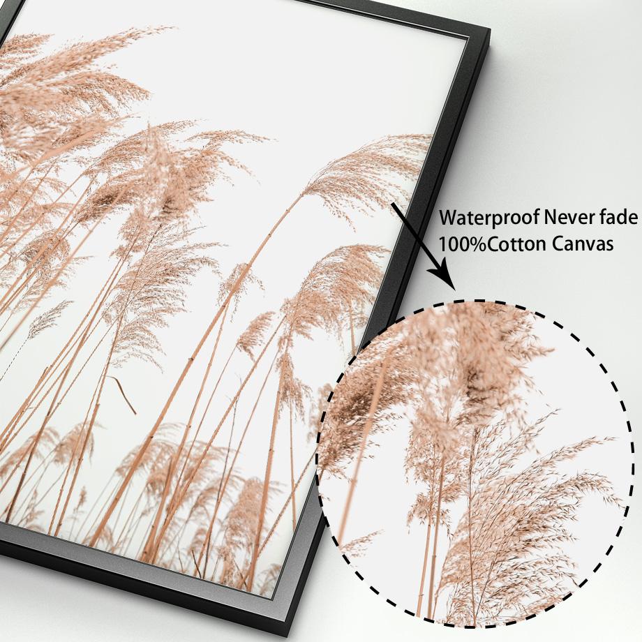 Хвост кролика, трава, тростник, закат, птица, цветок, пляж, настенные художественные принты, картина на холсте, линия, скандинавский постер, декор, картинки для гостиной