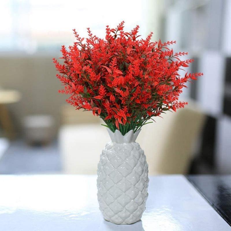 10PCS Artificial Lavender Flower, Outdoor Lavender Flower Plastic Plant, Artificial Flower Artificial Plant, Home Porch Home Decoration