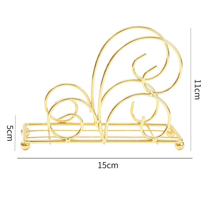 Металлический держатель для салфеток, экономящий место, скандинавский стиль, отдельно стоящий органайзер для бумаг на стол, утолщенная нескользящая стойка для хранения салфеток, дом