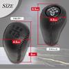 sakurawing Universal Shift Knob 5-Speed MT Car Compatible Toyota Rank AE86 M12 1.25 Custom PU Leather Stitching Black Full Leather