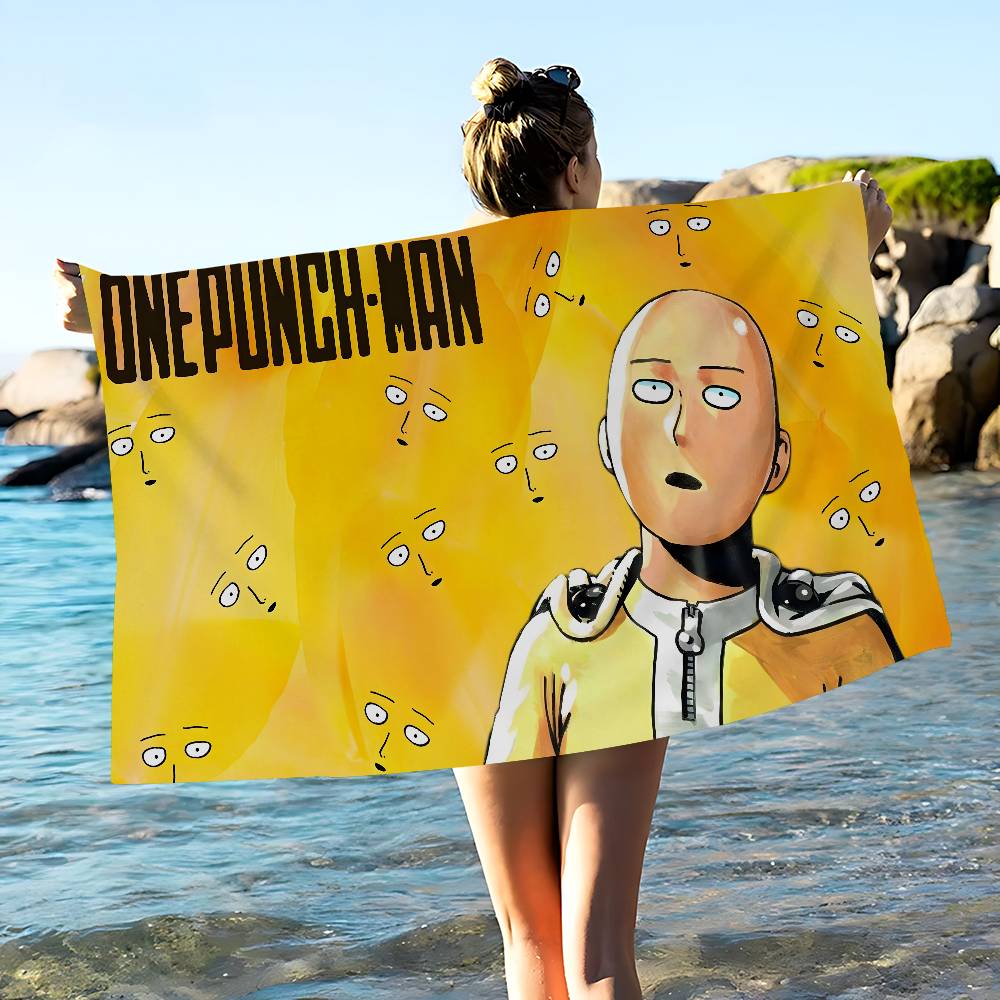 One-PunchS Man Anime Microfiber Beach Towel Absorbent Quick dry Soft Yoga Swimming Resort Mountain Climbing Towel