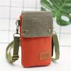 Холст Холст Легкая Сумка Через Плечо Плечо Однотонная Crossbody Холщовая Сумка Мобильный Телефон