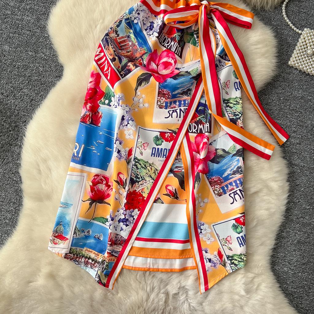 Летние женские дизайнерские винтажные принты на подиуме платья с коротким рукавом и шнуровкой, облегающие платья-карандаши для вечеринок