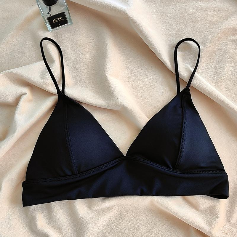 Сексуальное женское нижнее белье с леопардовым принтом, бюстгальтер с треугольными чашками, классическое бесшовное нижнее белье с открытой спиной, французский глубокий V-образный вырез, беспроводной бюстгальтер