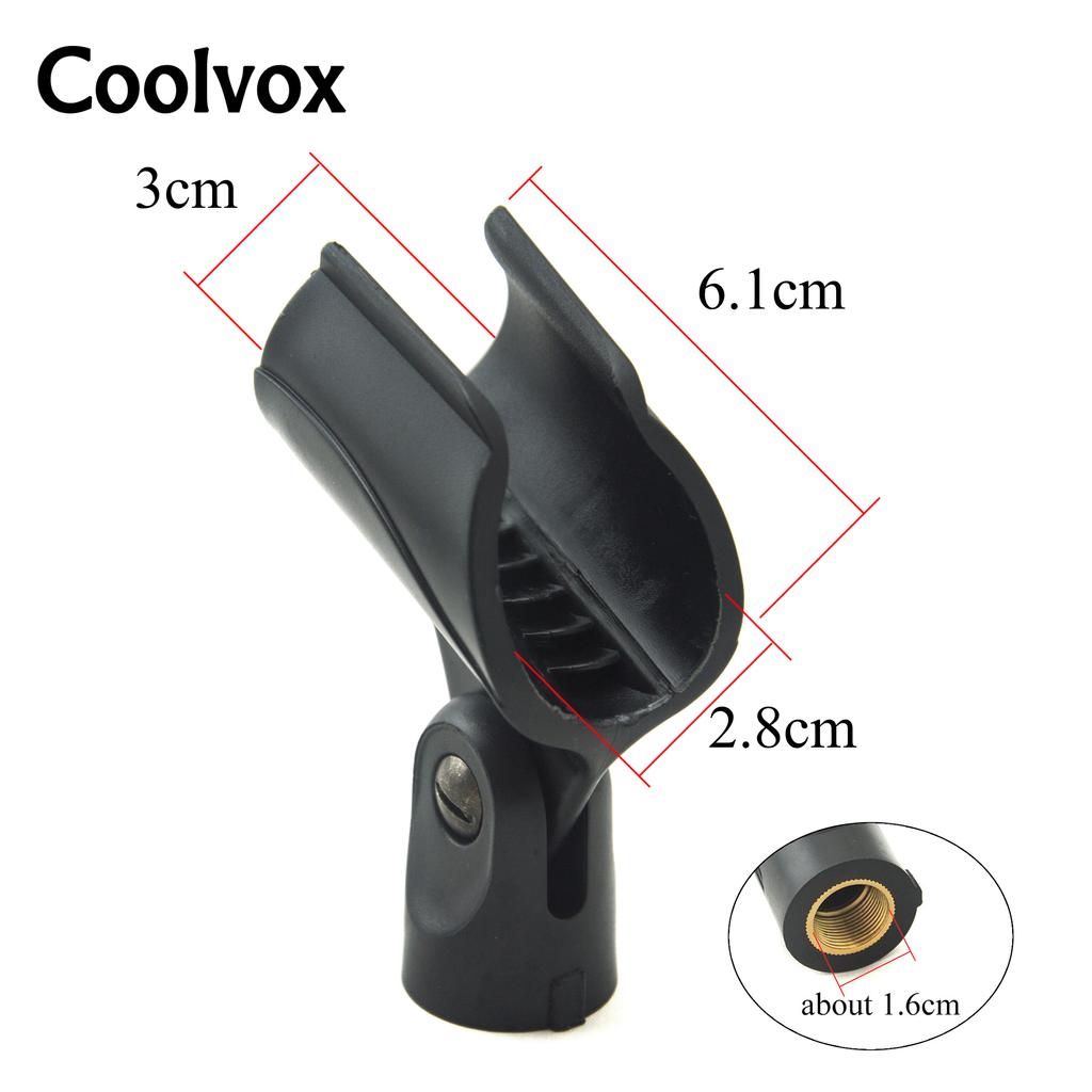Microphone Clip for Mic Stand - Essential Accessory for Audio Recording, Interview Microphone Clip Hot Shoe Boots  For Camera Light Mic Holder