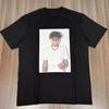 Autumn Winter Collection YOUNGBOY Character Print Short Sleeve TEE Black and White HipHop Cotton T-shirt Free shipping#Color(1)
