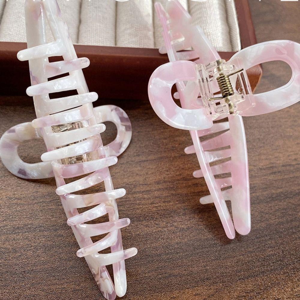 Однотонный Свежий Ацетат Заколка-краб для волос Простая Заколка-краб Милая Клипса-кросс Акула Женская