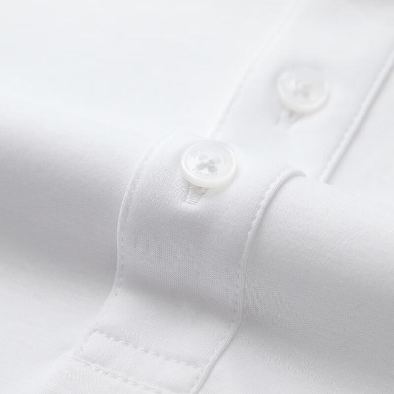 Qipai Men's Wrinkle-Free Gradient Print Cotton Polo Shirt