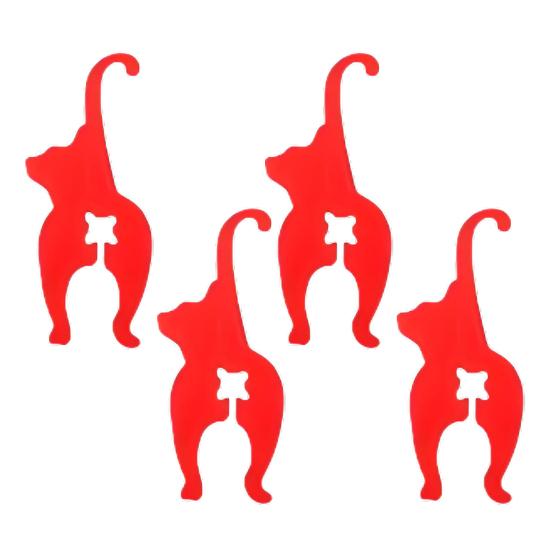 4 шт. Зажим для хлеба в виде кошачьей попы, многоразовые зажимы для пакетов с кошачьим и собачьим кормом, 3D-печать, забавные завязки для хлеба в форме кошачьей и собачьей попы, подарки для любителей кошек