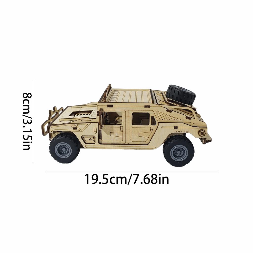 Adult 3D Wooden Puzzle Off-Road Vehicle Handmade DIY Craft Model Kit Birthday and Christmas Gift